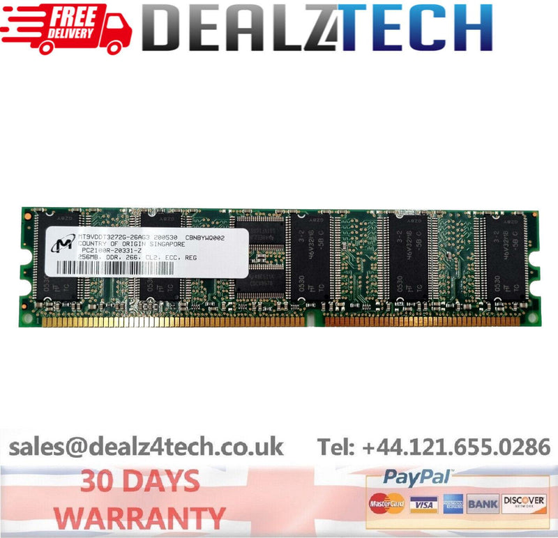 SUN 256MB Memory Ram 1X256MB PC2100R CL2 ECC DIMM 370-7680