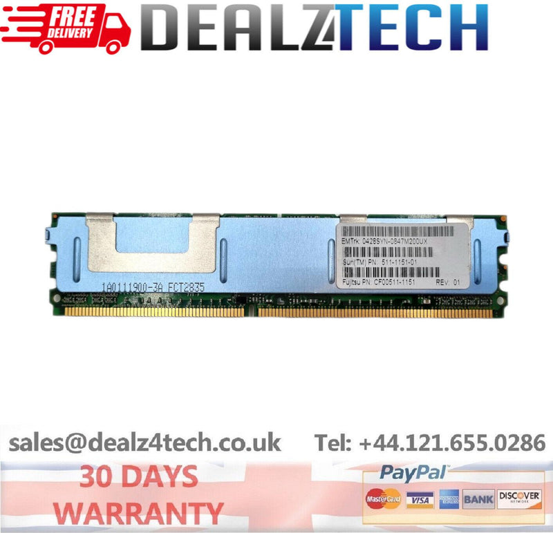 SUN 2GB 2Rx8 PC2-5300 MEMORY RAM 511-1151